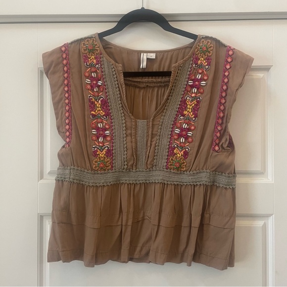 Anthropologie Tops - Anthropologie Blank London Sedona Embroidered Embellished Top‎ Size Medium